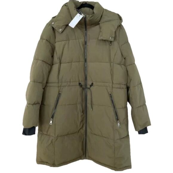 DKNY Women's Puffer Jacket Lightweight Green NWT